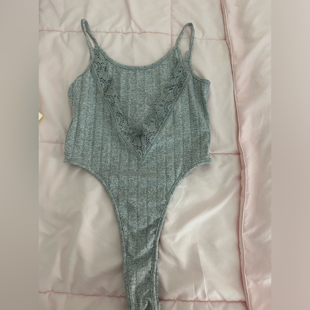 Grey cami bodysuit